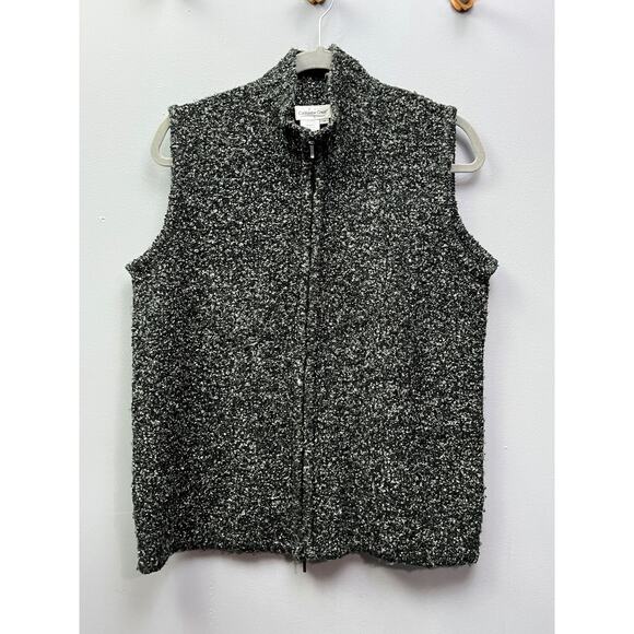 Coldwater Creek‎ Vest womens medium black double zipper Casual - Picture 1 of 4
